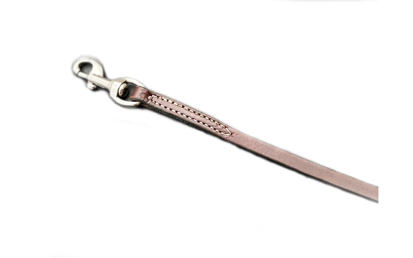 1/2" Top Grain Stitched Leather Leash