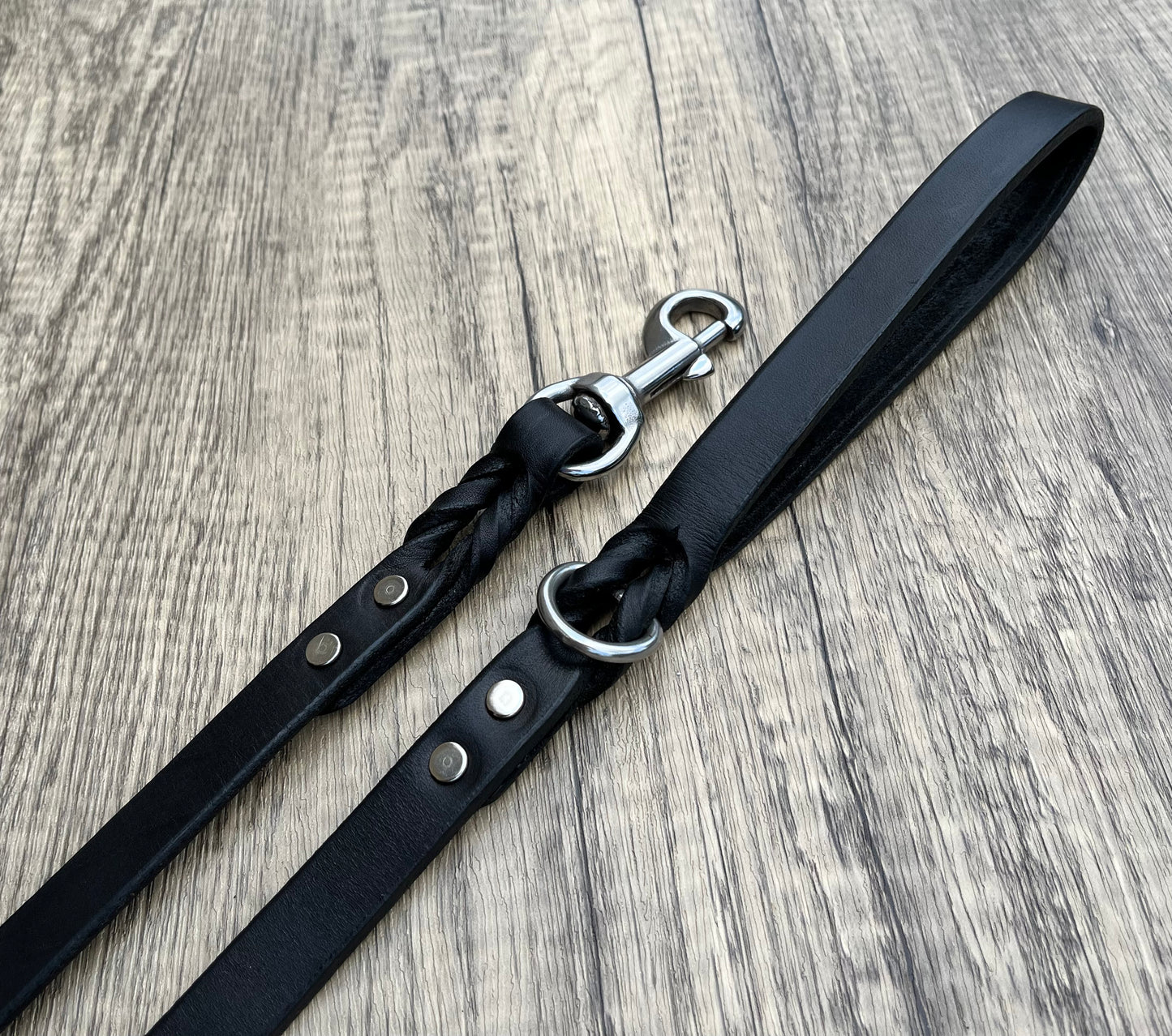 Top Grain Braided Leather Leash