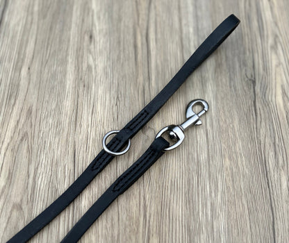 1/2" Top Grain Stitched Leather Leash